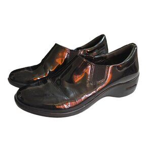 Cole Haan Black Reena Patent Leather Waterproof Slip On Sz 7.5